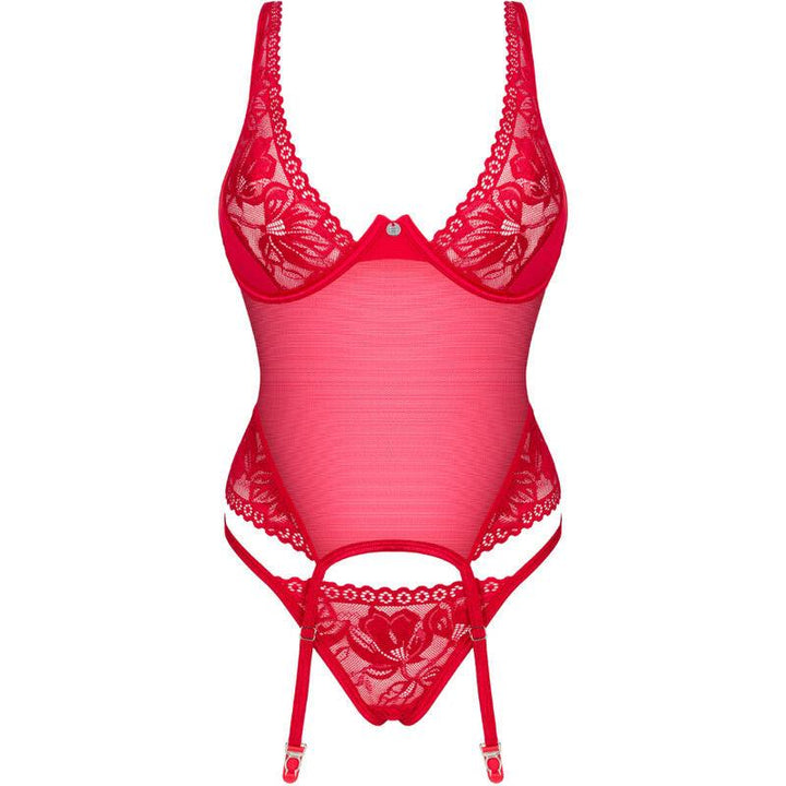 OBSESSIVE - LACELOVE KORSETT ROT XS/S - INTIM SPACE Online Sexshop