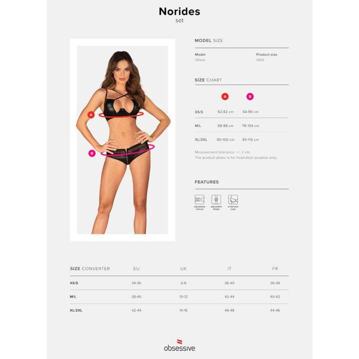 OBSESSIVE - NORIDES-SET ZWEITEILIG XS/S - INTIM SPACE Online Sexshop