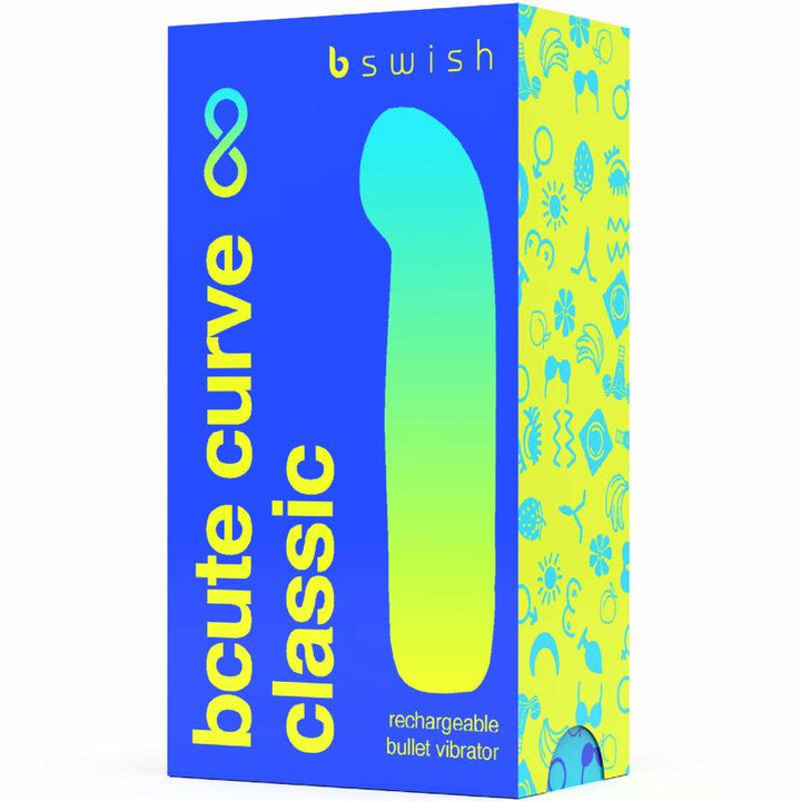 B SWISH - BCUTE CURVE INFINITE KLASSISCHER WIEDERAUFLADBARER VIBRATOR AUS BLAUEM SILIKON - INTIM SPACE Online Sexshop