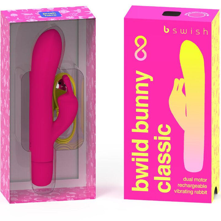 B SWISH - BWILD BUNNY INFINITE KLASSISCHER WIEDERAUFLADBARER VIBRATOR ROSA SILIKON - INTIM SPACE Online Sexshop