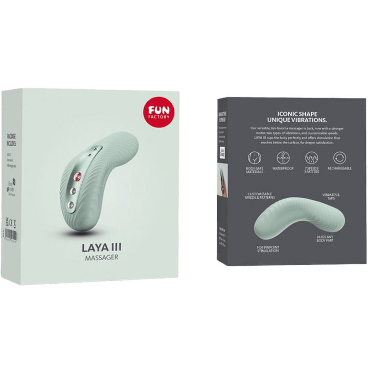 FUN FACTORY - LAYA III WIEDERAUFLADBARER AUFLEGVIBRATOR SALBEIGRÜN - INTIM SPACE Online Sexshop