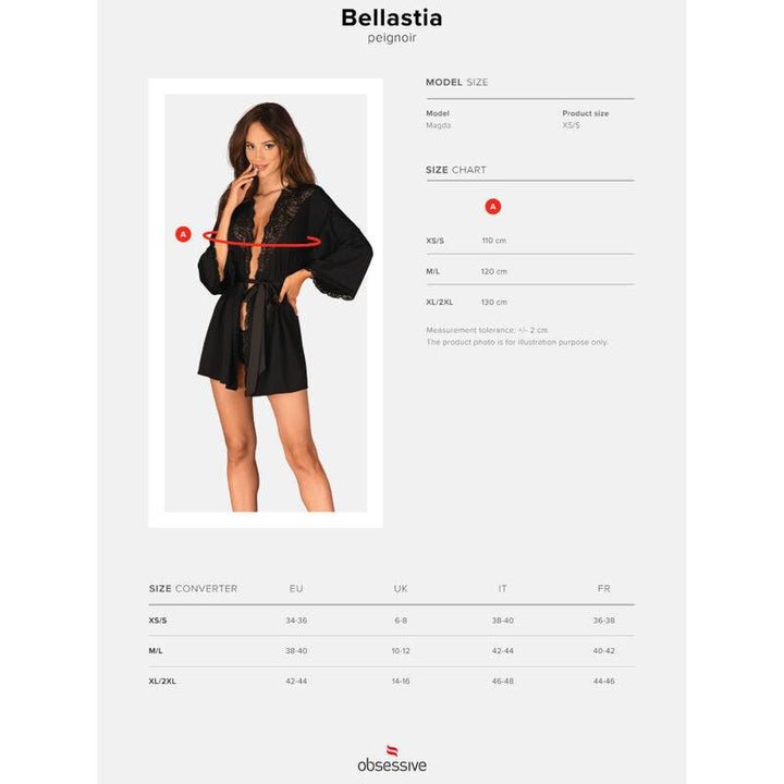 OBSESSIVE - BELLASTIA PEIGNOIR XL/XXL - INTIM SPACE Online Sexshop