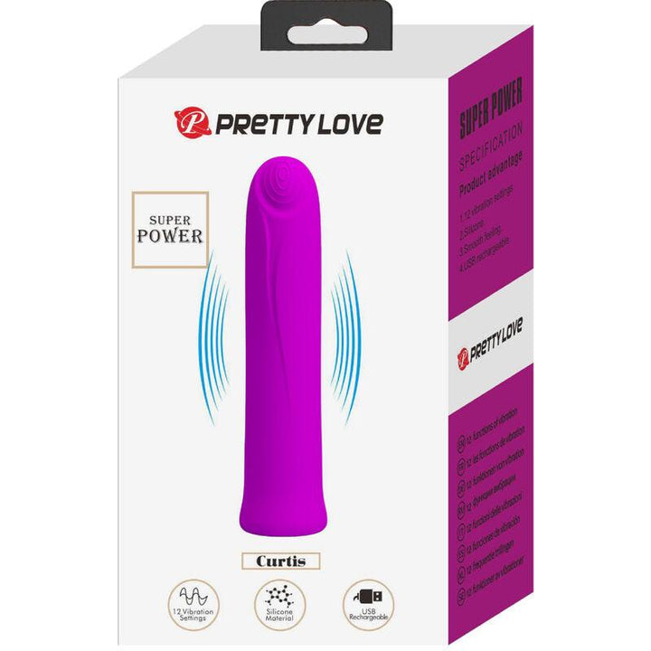 PRETTY LOVE - CURTIS MINI SUPER POWER VIBRATOR 12 LILA SILIKONVIBRATIONEN - INTIM SPACE Online Sexshop