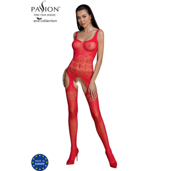 PASSION - ECO COLLECTION BODYSTOCKING ECO BS005 ROT - INTIM SPACE Online Sexshop