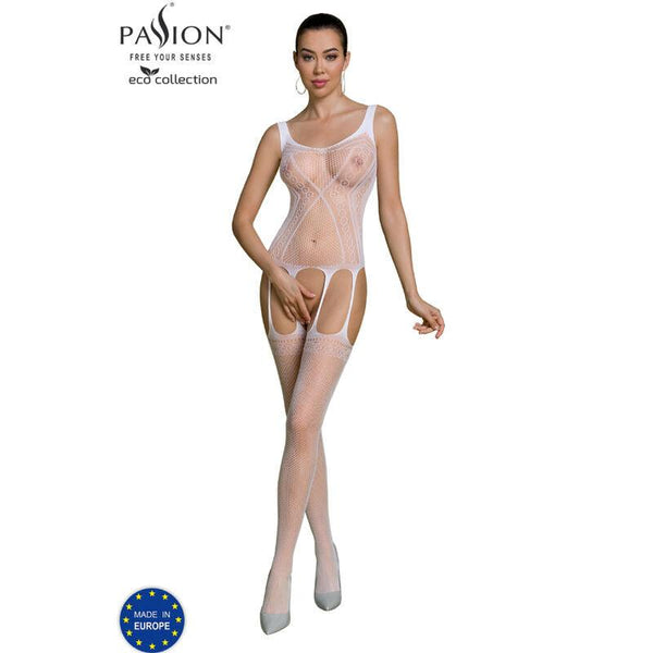 PASSION - ECO COLLECTION BODYSTOCKING ECO BS007 WEISS - INTIM SPACE Online Sexshop