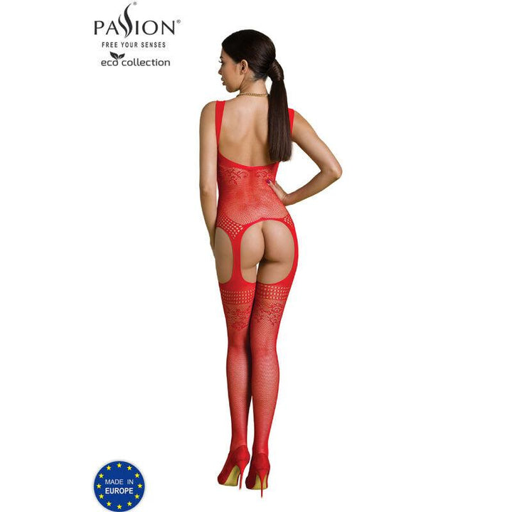 PASSION - ECO COLLECTION BODYSTOCKING ECO BS008 ROT - INTIM SPACE Online Sexshop