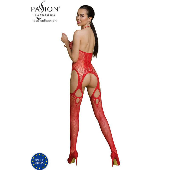 PASSION - ECO COLLECTION BODYSTOCKING ECO BS013 ROT - INTIM SPACE Online Sexshop