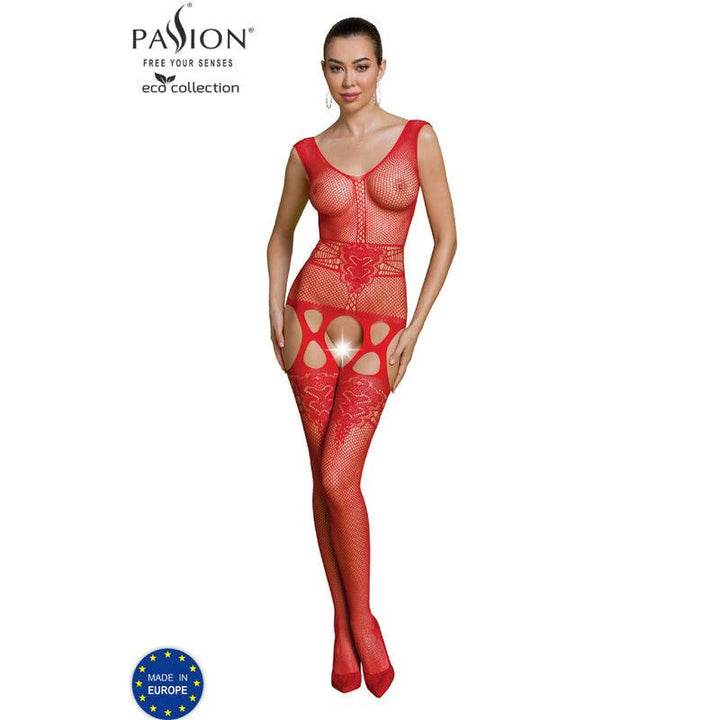 PASSION - ECO COLLECTION BODYSTOCKING ECO BS014 ROT - INTIM SPACE Online Sexshop