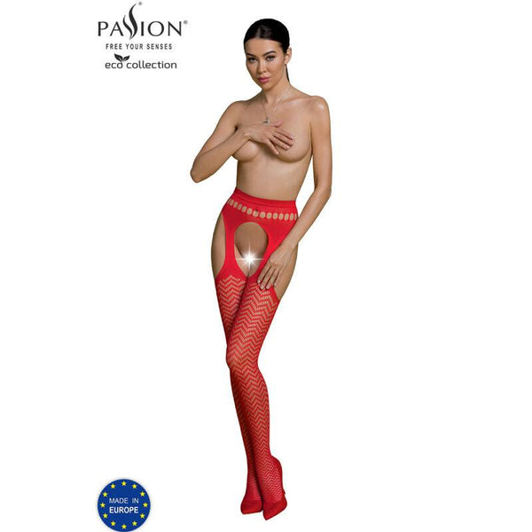 PASSION - ECO COLLECTION BODYSTOCKING ECO S002 ROT - INTIM SPACE Online Sexshop