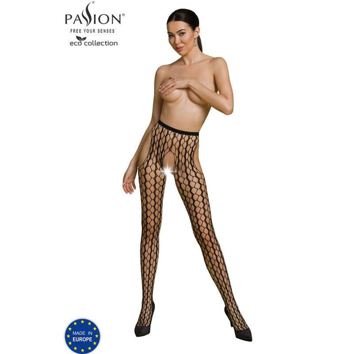 PASSION - ECO COLLECTION BODYSTOCKING ECO S007 SCHWARZ - INTIM SPACE Online Sexshop