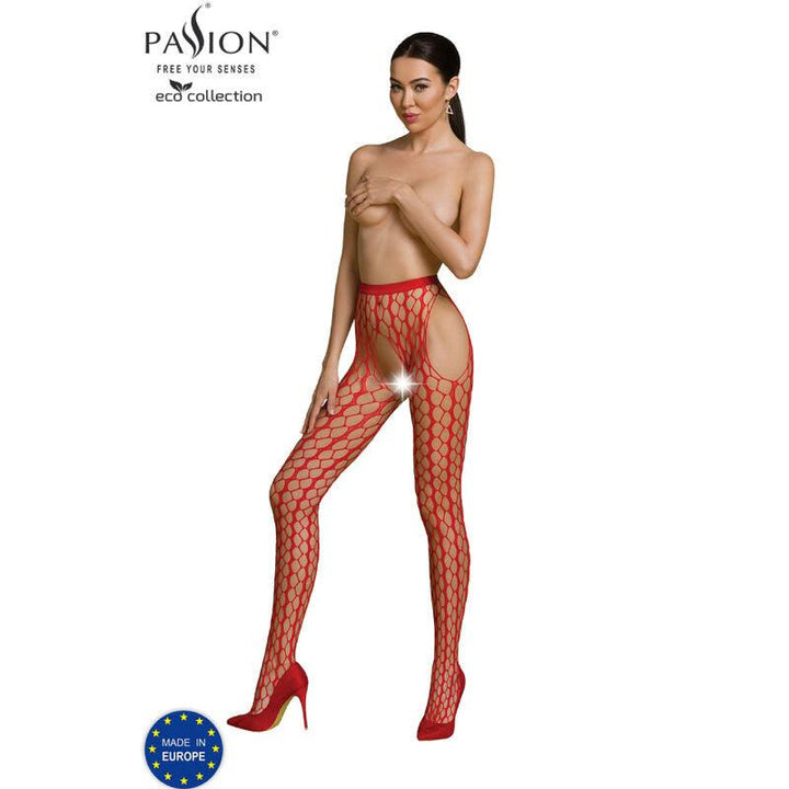 PASSION - ECO COLLECTION BODYSTOCKING ECO S007 ROT - INTIM SPACE Online Sexshop