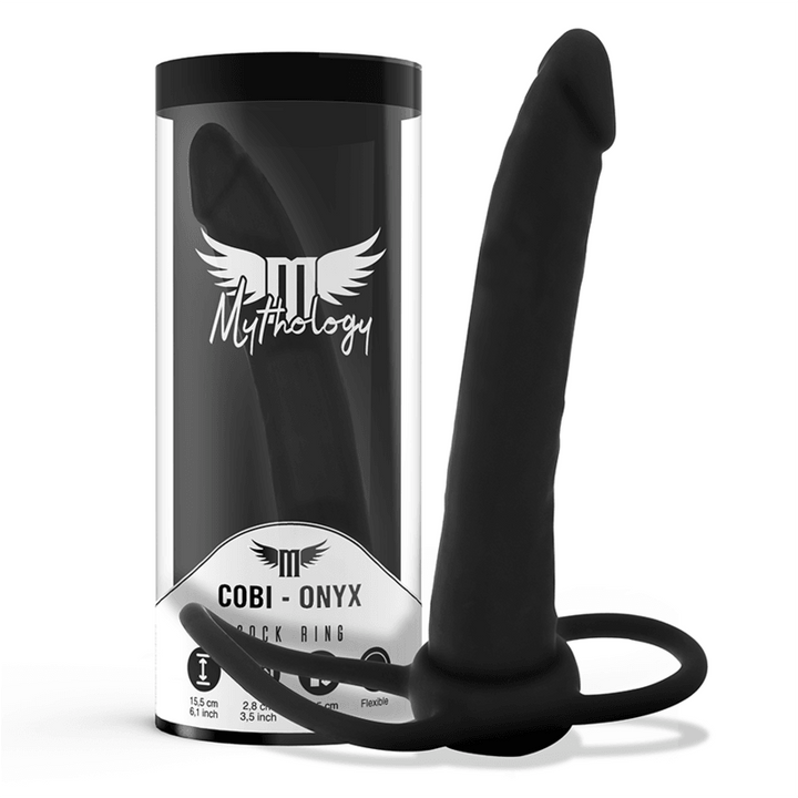 MYTHOLOGY - COBI ONYX ANAL DILDO MIT SCHWANZ- UND HODENRING 13 CM SILIKON - INTIM SPACE Online Sexshop