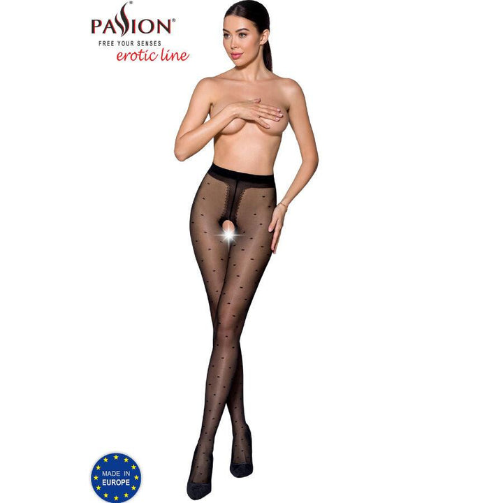 PASSION - TIOPEN 018 SCHWARZE STRUMPFHOSE 1/2 20 DEN - INTIM SPACE Online Sexshop