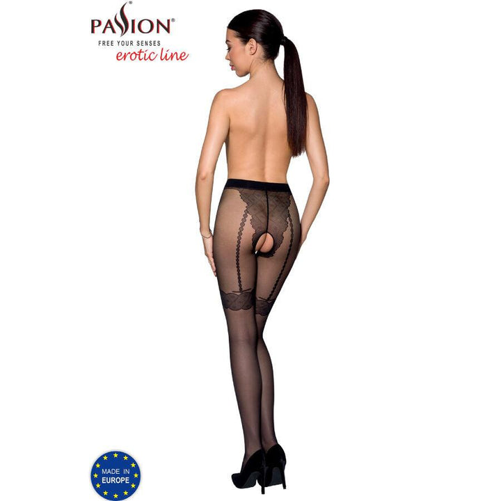 PASSION - TIOPEN 016 SCHWARZE STRUMPFHOSE 1/2 20 DEN - INTIM SPACE Online Sexshop