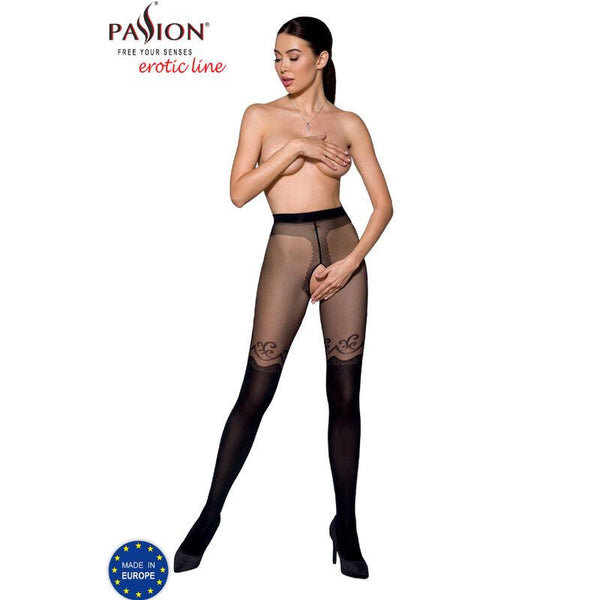 PASSION - TIOPEN 012 SCHWARZE STRUMPFHOSE 1/2 20/40 DEN - INTIM SPACE Online Sexshop