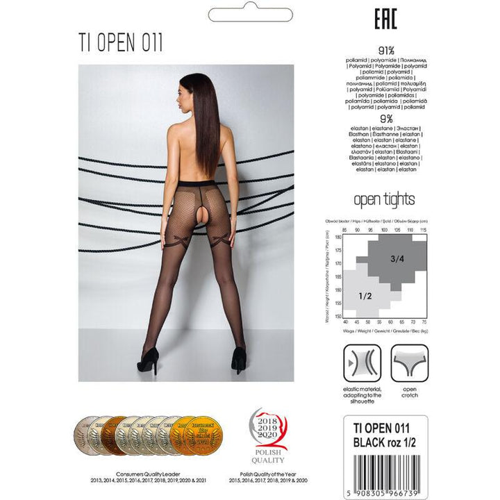 PASSION - TIOPEN 011 SCHWARZE STRUMPFHOSE 3/4 20 DEN - INTIM SPACE Online Sexshop