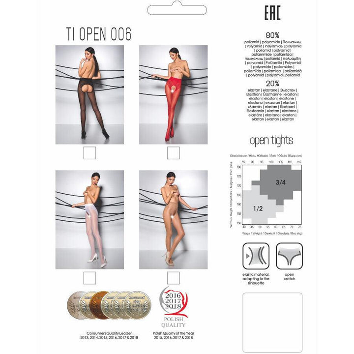 PASSION - TIOPEN 006 WEISSE STRUMPFHOSE 1/2 30 DEN - INTIM SPACE Online Sexshop