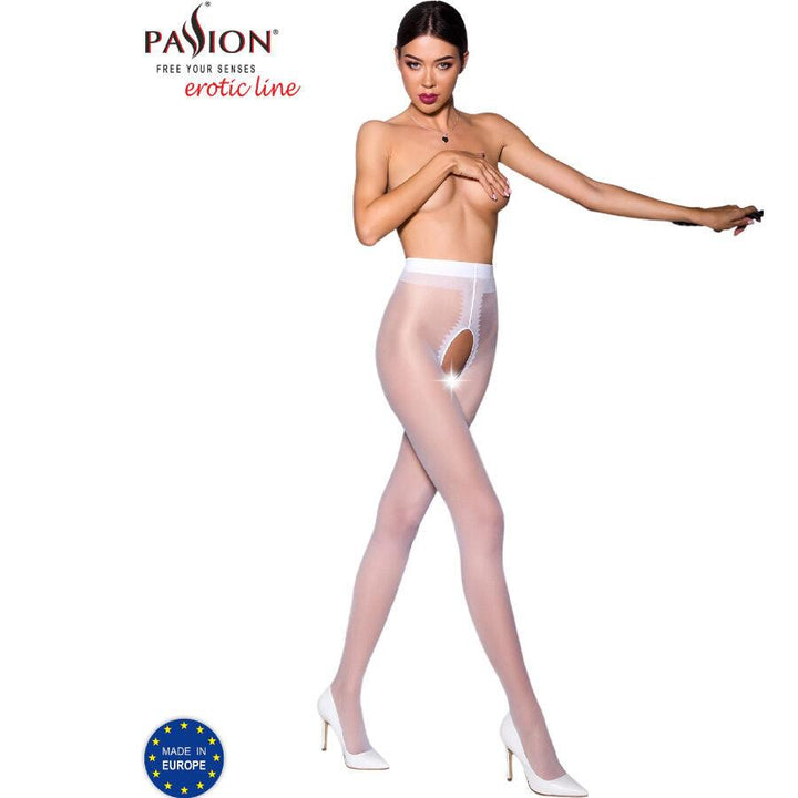 PASSION - TIOPEN 007 WEISSE STRUMPFHOSE 1/2 20 DEN - INTIM SPACE Online Sexshop