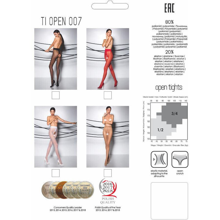 PASSION - TIOPEN 007 WEISSE STRUMPFHOSE 1/2 20 DEN - INTIM SPACE Online Sexshop