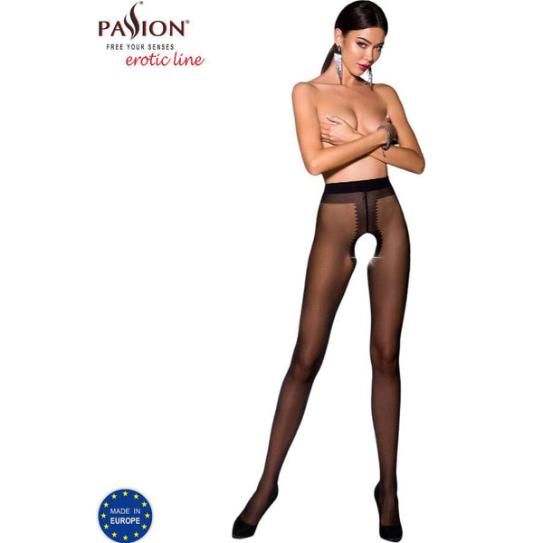 PASSION - TIOPEN 007 SCHWARZE STRUMPFHOSE 1/2 20 DEN - INTIM SPACE Online Sexshop