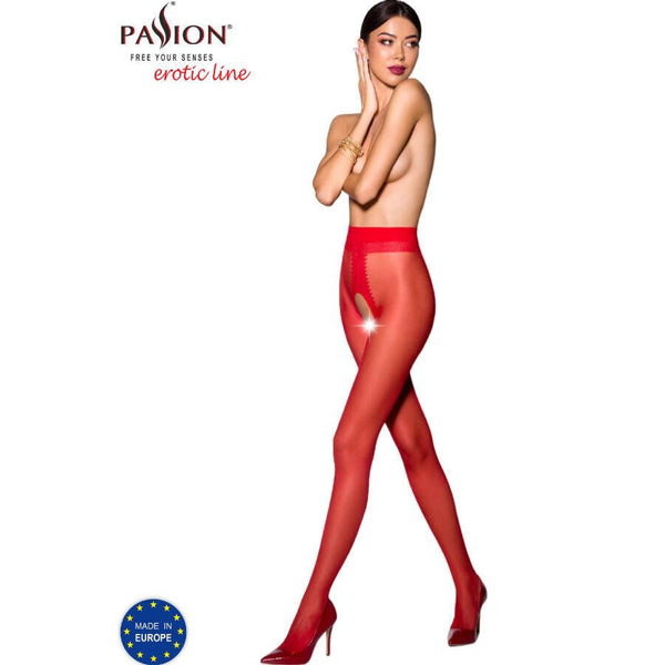 PASSION - TIOPEN 007 ROTE STRUMPFHOSE 1/2 20 DEN - INTIM SPACE Online Sexshop