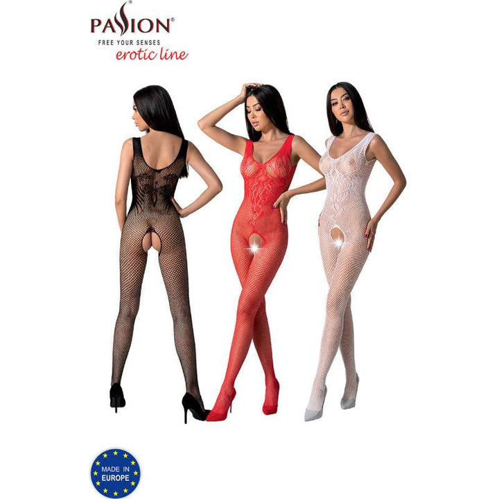 PASSION - BS098 WEISSER BODYSTOCKING, EINE GRÖSSE - INTIM SPACE Online Sexshop