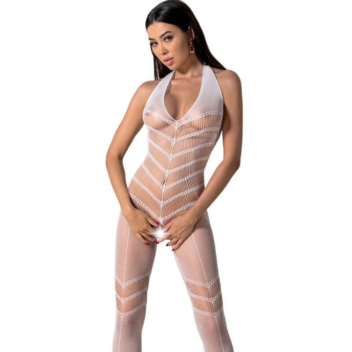 PASSION - BS100 WEISSER BODYSTOCKING, EINE GRÖSSE - INTIM SPACE Online Sexshop