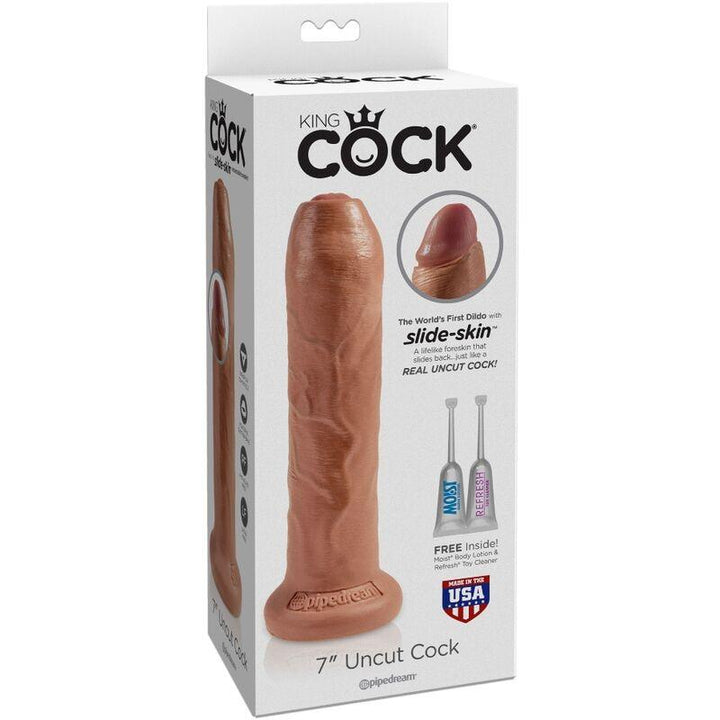 KING COCK - UNGESCHNITTENER REALISTISCHER PENIS 17.8 CM KARAMELL - INTIM SPACE Online Sexshop