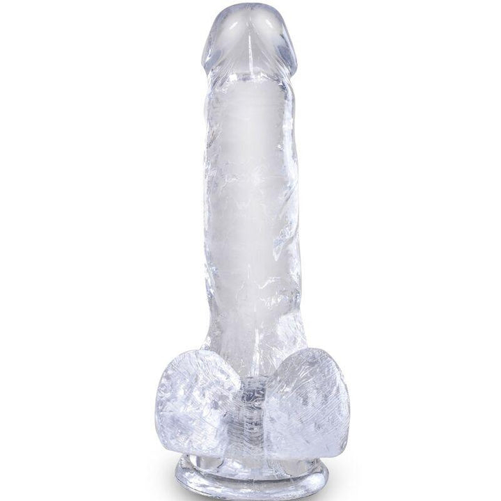 KING COCK - CLEAR REALISTISCHER PENIS MIT EIEREN 13.5 CM TRANSPARENT - INTIM SPACE Online Sexshop