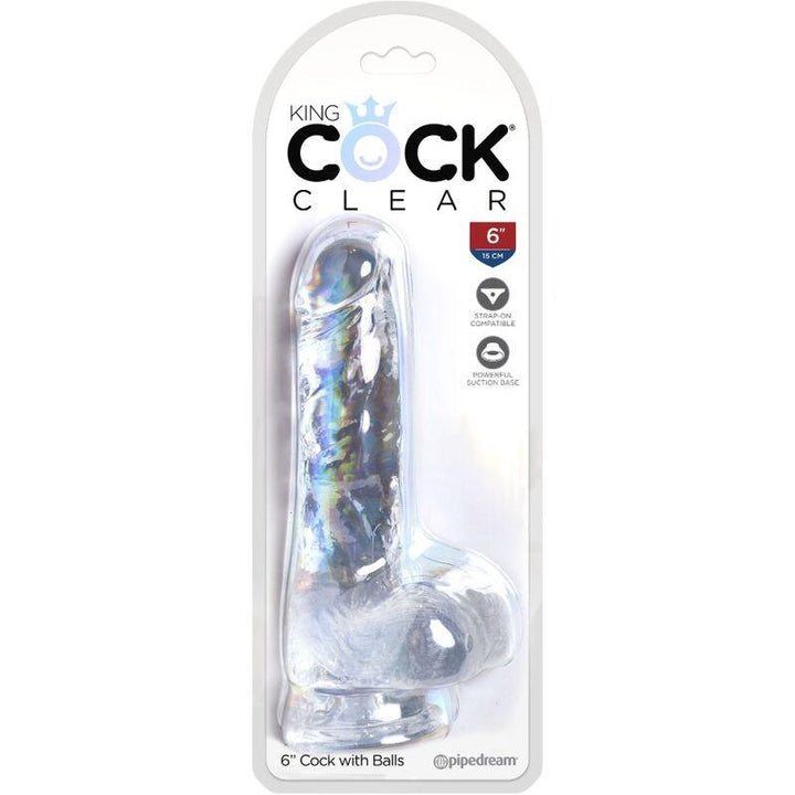 KING COCK - CLEAR REALISTISCHER PENIS MIT EIEREN 13.5 CM TRANSPARENT - INTIM SPACE Online Sexshop