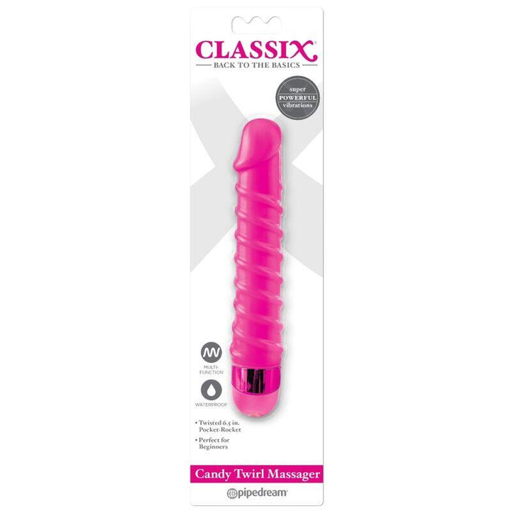 CLASSIX - CANDY TWIRL VIBRIERENDES MASSAGER 16,5 CM ROSA - INTIM SPACE Online Sexshop