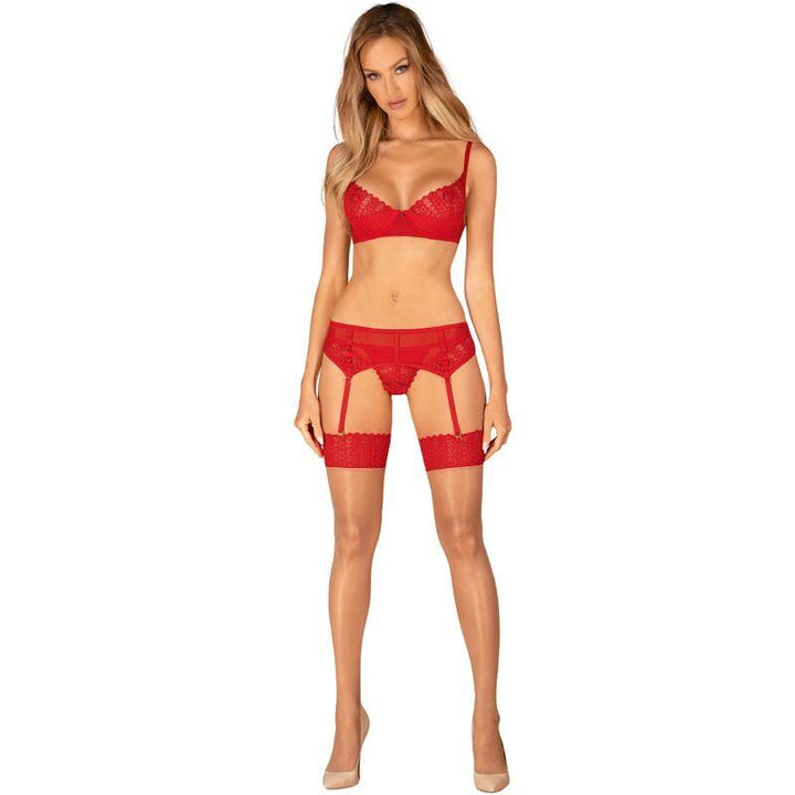 OBSESSIVE - INGRIDIA ROTE STRUMPFHOSE XS/S - INTIM SPACE Online Sexshop