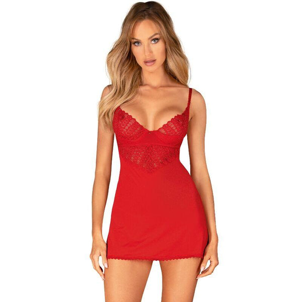 OBSESSIVE - INGRIDIA CHEMISE - TANGA ROT XS/S - INTIM SPACE Online Sexshop