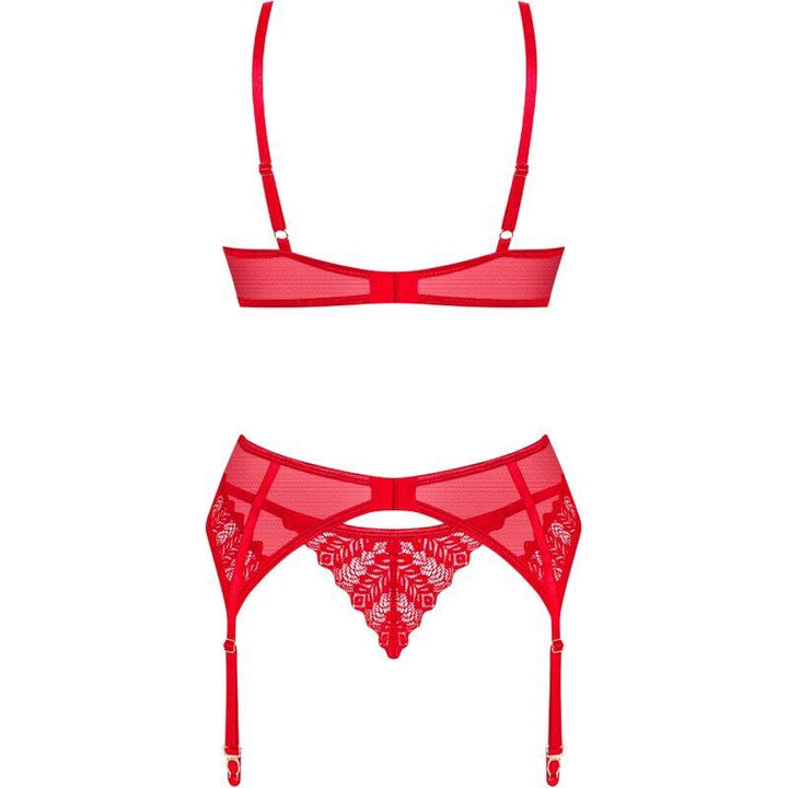 OBSESSIVE - INGRIDIA-SET DREITEILIG ROT XS/S - INTIM SPACE Online Sexshop