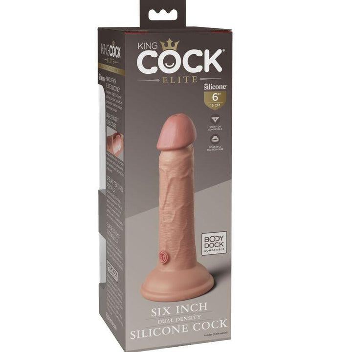 KING COCK - ELITE REALISTISCHER SILIKONDILDO 15.2 CM - INTIM SPACE Online Sexshop