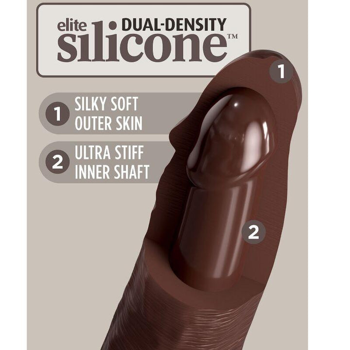 KING COCK - ELITE REALISTISCHER SILIKONDILDO 17.8 CM BRAUN - INTIM SPACE Online Sexshop