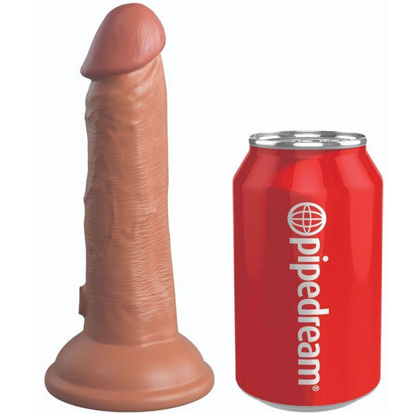 KING COCK - ELITE REALISTISCHER DILDO MIT VIBRATION UND SILIKON 15.2 CM KARAMELL - INTIM SPACE Online Sexshop