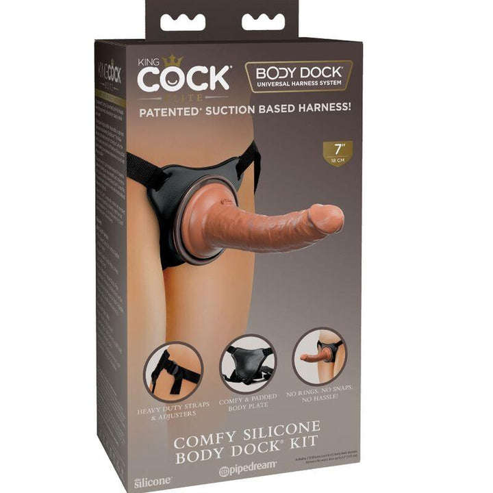 KING COCK - ELITE BEQUEMER VERSTELLBARER GURT MIT DILDO 17.8 CM - INTIM SPACE Online Sexshop