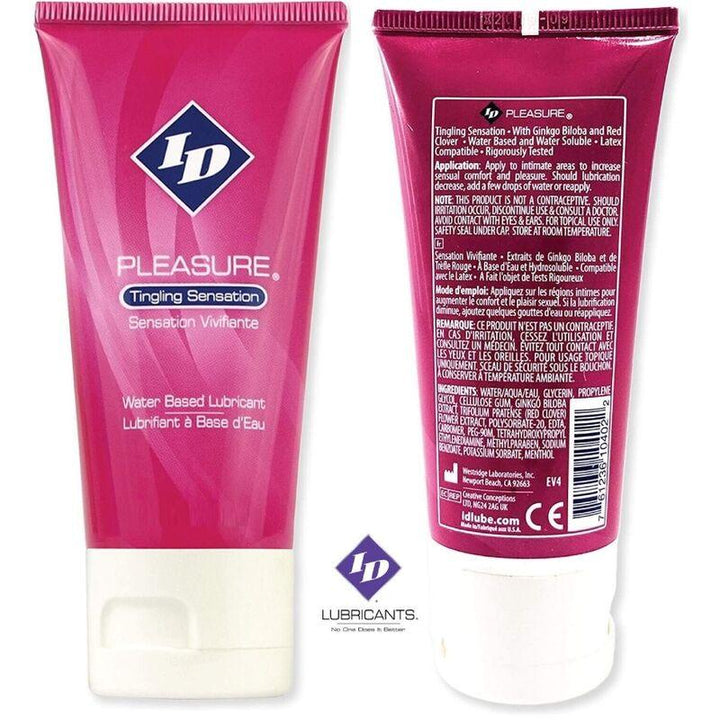 ID PLEASURE - WASSERBASIERTES SCHMIERMITTEL TINGING SENSATION TRAVEL TUBE 60 ML - INTIM SPACE Online Sexshop