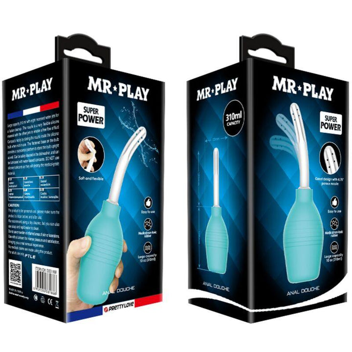 MR PLAY - ANAL-BIRNE-BLAUE GUMMI-DUSCHE - INTIM SPACE Online Sexshop