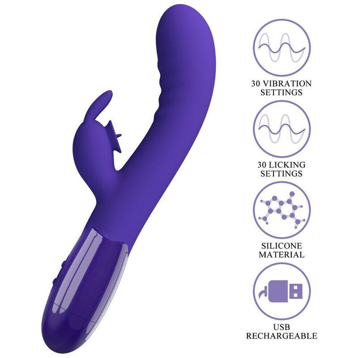 PRETTY LOVE - CERBERUS YOUTH VIOLET RABBIT VIBRATOR - INTIM SPACE Online Sexshop