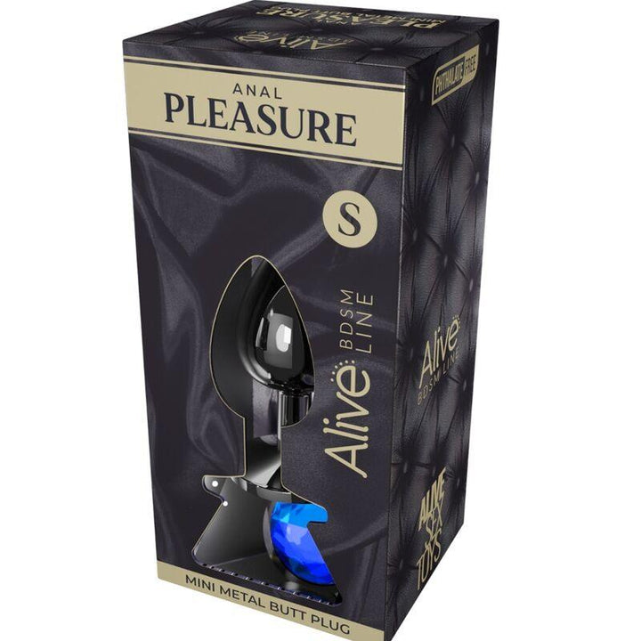 ALIVE - ANAL PLEASURE MINI PLUG METALL BLAU GRÖSSE S - INTIM SPACE Online Sexshop