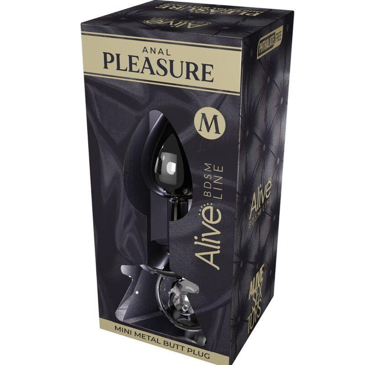 ALIVE - ANAL PLEASURE MINI PLUG METALL SCHWARZ GRÖSSE M - INTIM SPACE Online Sexshop