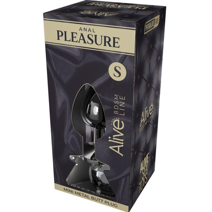 ALIVE - ANAL PLEASURE MINI PLUG METALL SCHWARZ GRÖSSE S - INTIM SPACE Online Sexshop