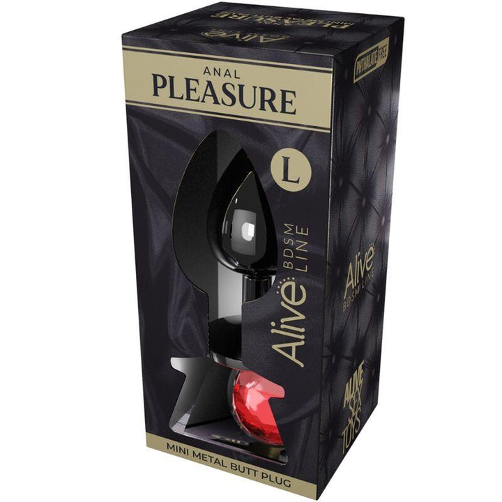 ALIVE - ANAL PLEASURE MINI PLUG METALL ROT GRÖSSE L - INTIM SPACE Online Sexshop