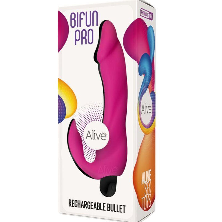 ALIVE - BIFUN PRO VIBRATOR DILDO ROSA 14,9 CM - INTIM SPACE Online Sexshop