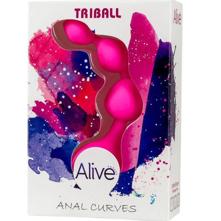 ALIVE - TRIBALL ROSA SILIKON ANALKUGELN 15 CM - INTIM SPACE Online Sexshop