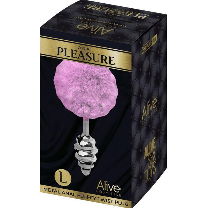 ALIVE - ANAL-VERGNÜGENS-SPIRAL-METALL-FLUFFY-VIOLET GRÖSSE L - INTIM SPACE Online Sexshop