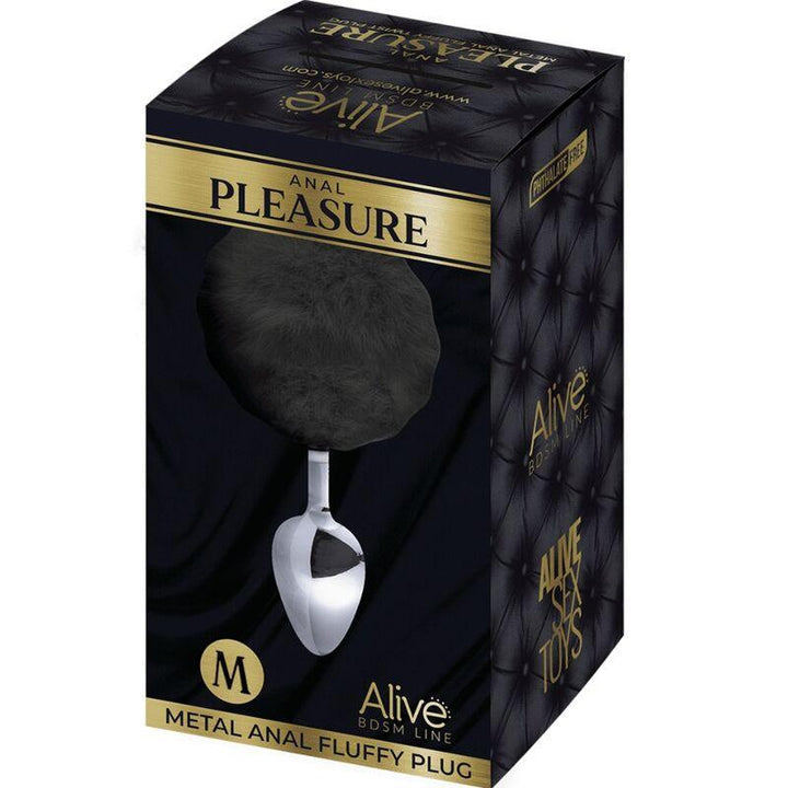 ALIVE - ANAL-VERGNÜGEN-STECKER, GLATT, FLUFFY, SCHWARZ, GRÖSSE M - INTIM SPACE Online Sexshop