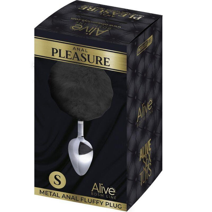 ALIVE - ANAL-VERGNÜGEN-STECKER, GLATT, FLUFFY, SCHWARZ, GRÖSSE S - INTIM SPACE Online Sexshop